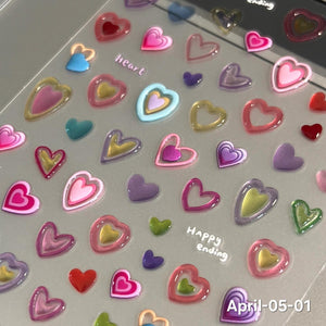 April26 set 05 - Decorative stickers X Nail stickers