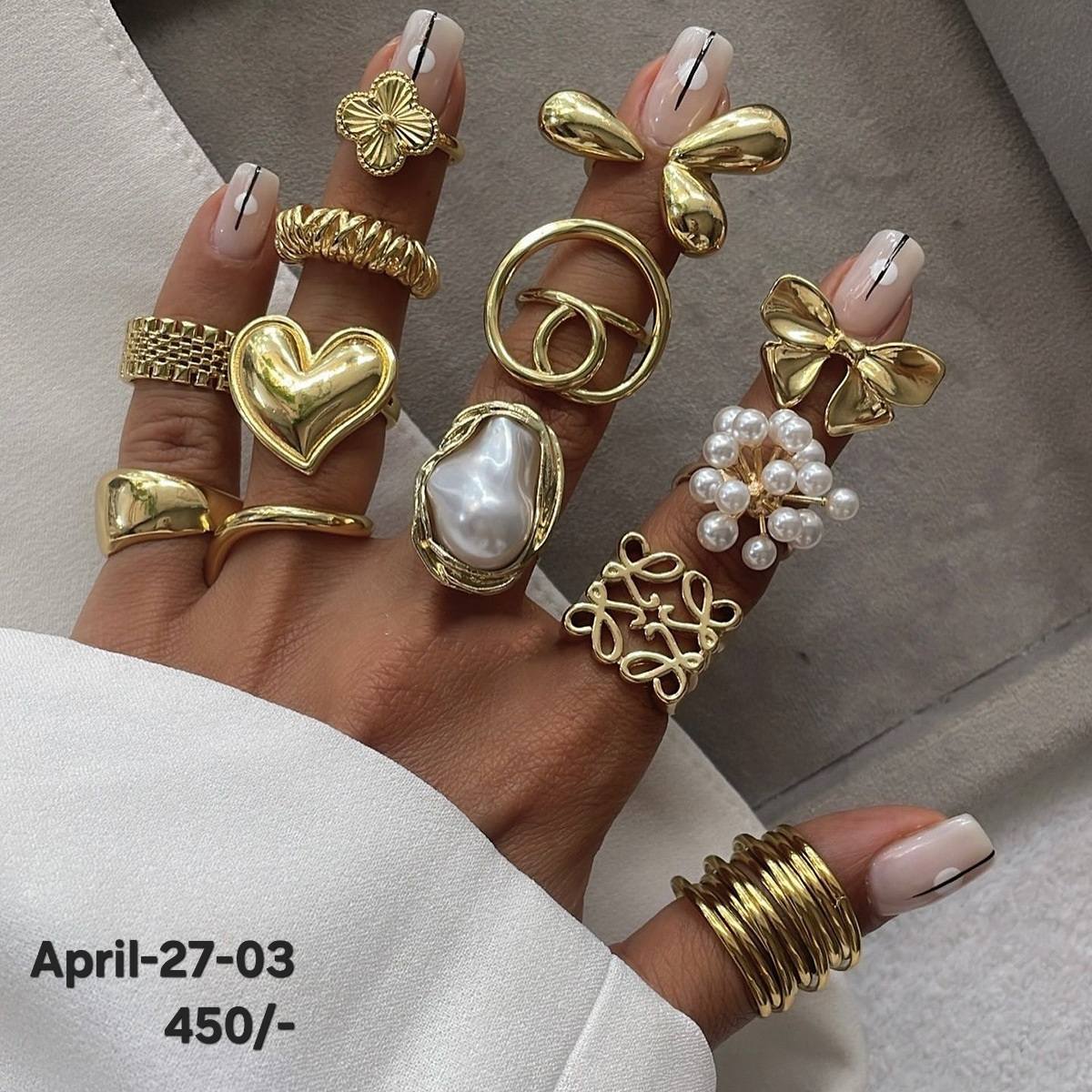 April26 Set 27 - Finger rings set