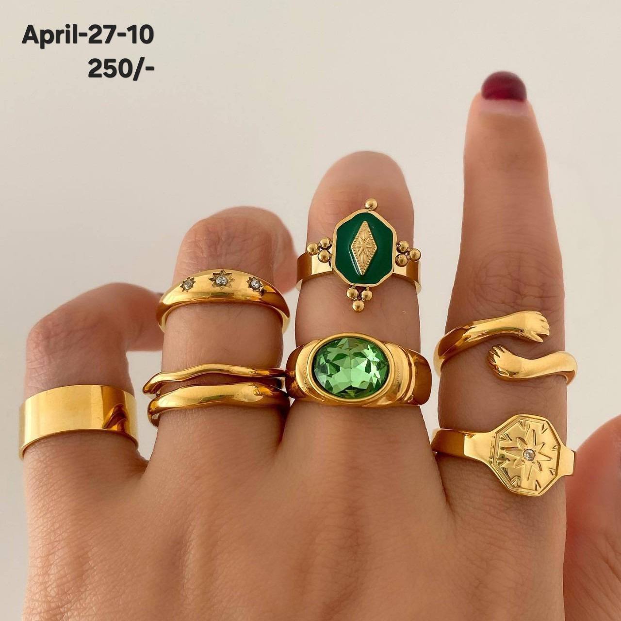 April26 Set 27 - Finger rings set