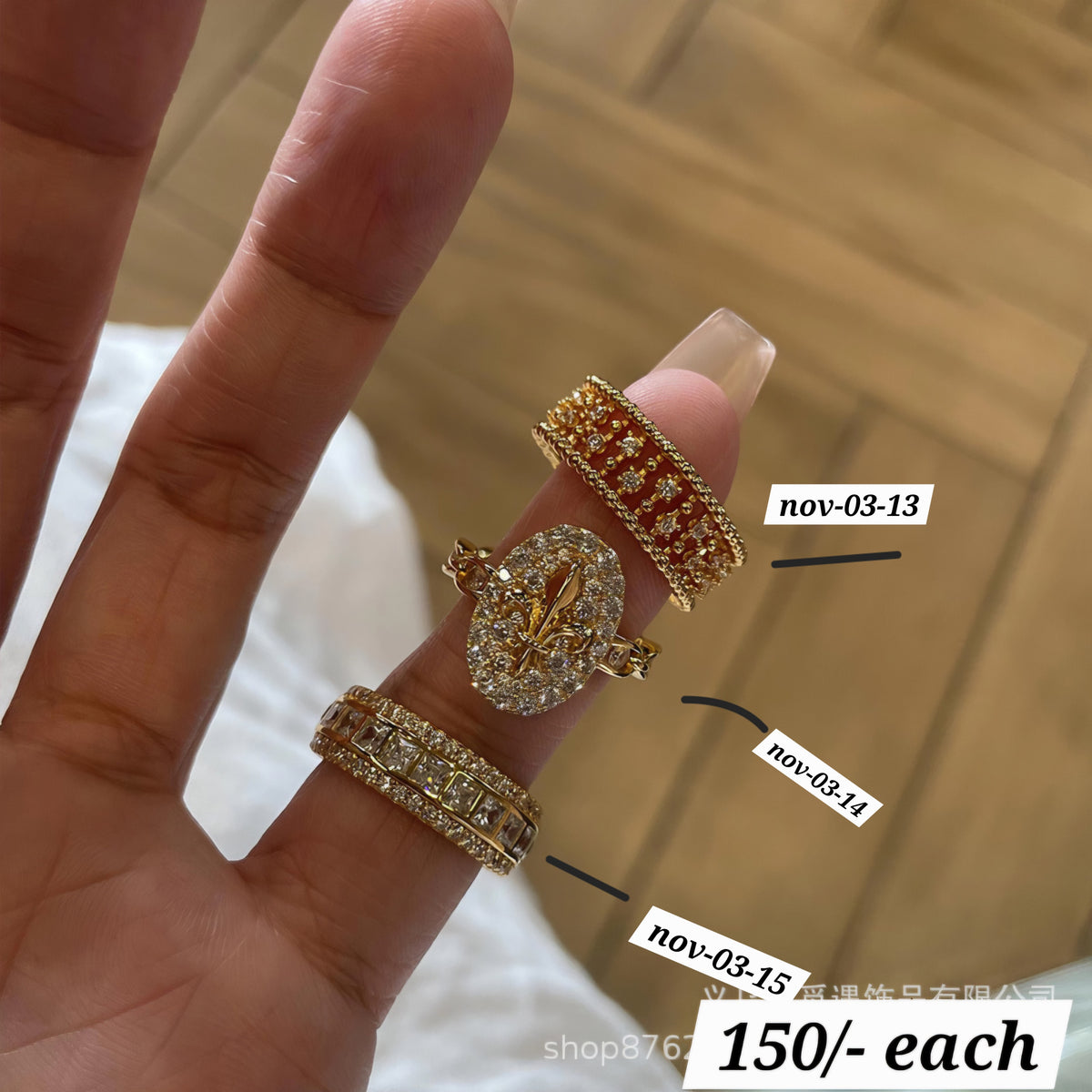 NOV26 SET 03 - OLD MONEY STYLED FINGER RINGS (ADJUSTABLE)