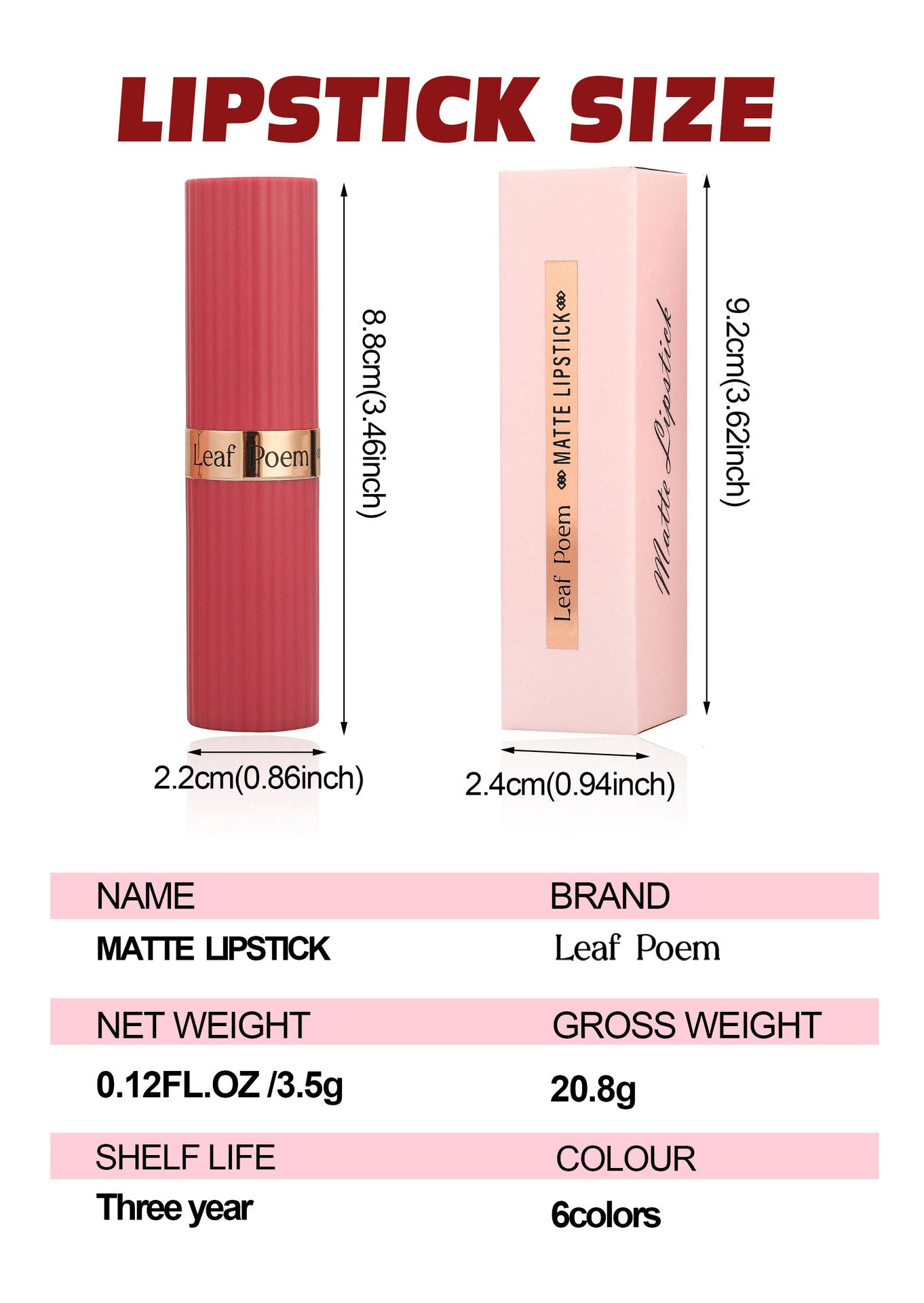 MARCH2026 SET 32 - Leaf poem glosses/lipsticks