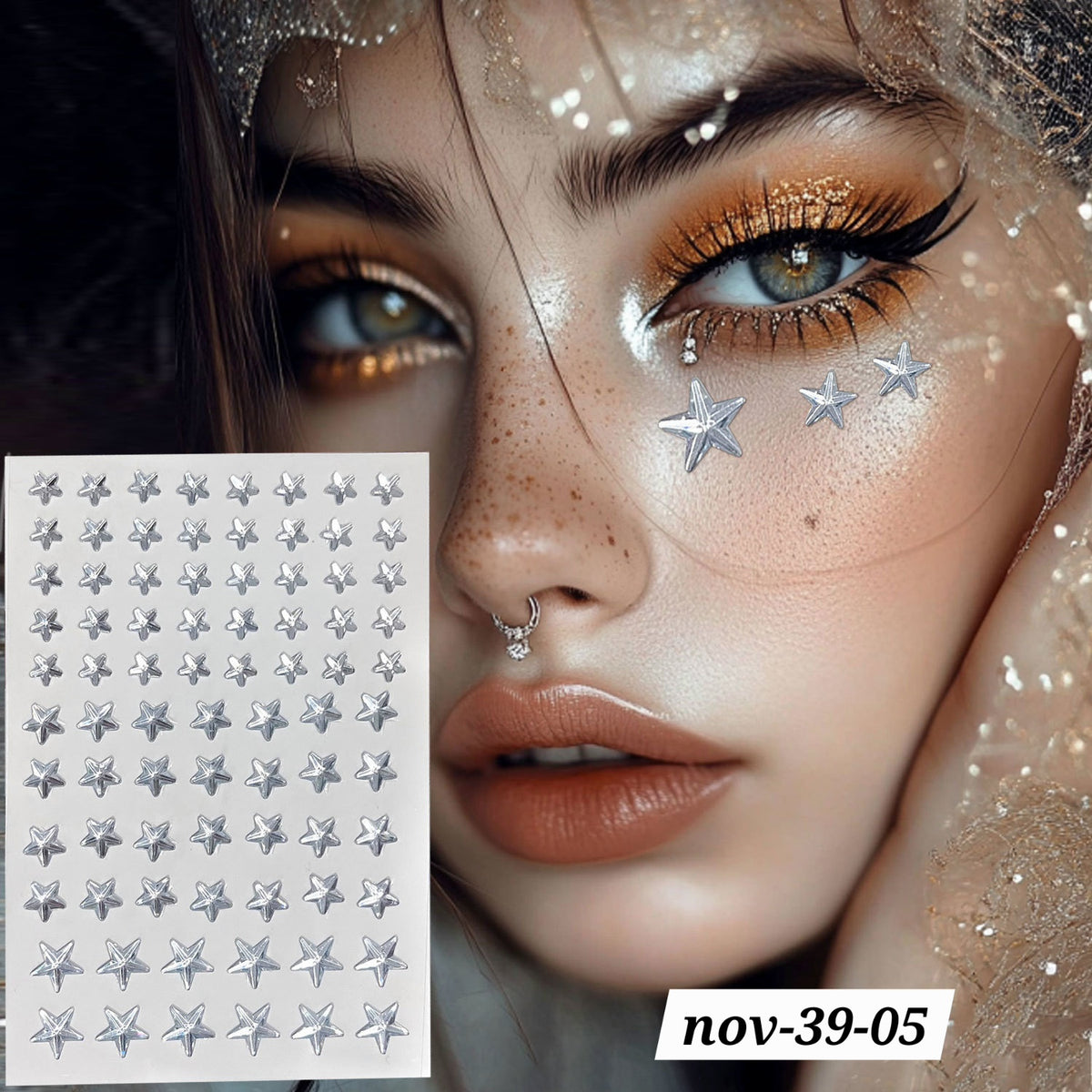 NOV26 SET 39 - FACE RHINESTONED STICKER