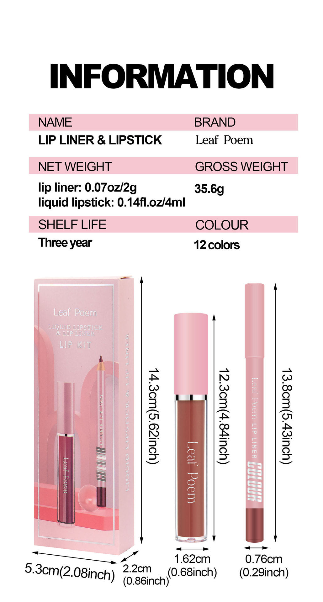 MARCH2026 SET 32 - Leaf poem glosses/lipsticks