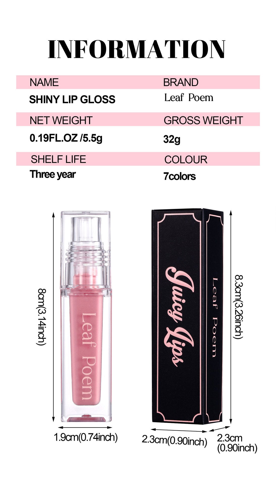 MARCH2026 SET 32 - Leaf poem glosses/lipsticks
