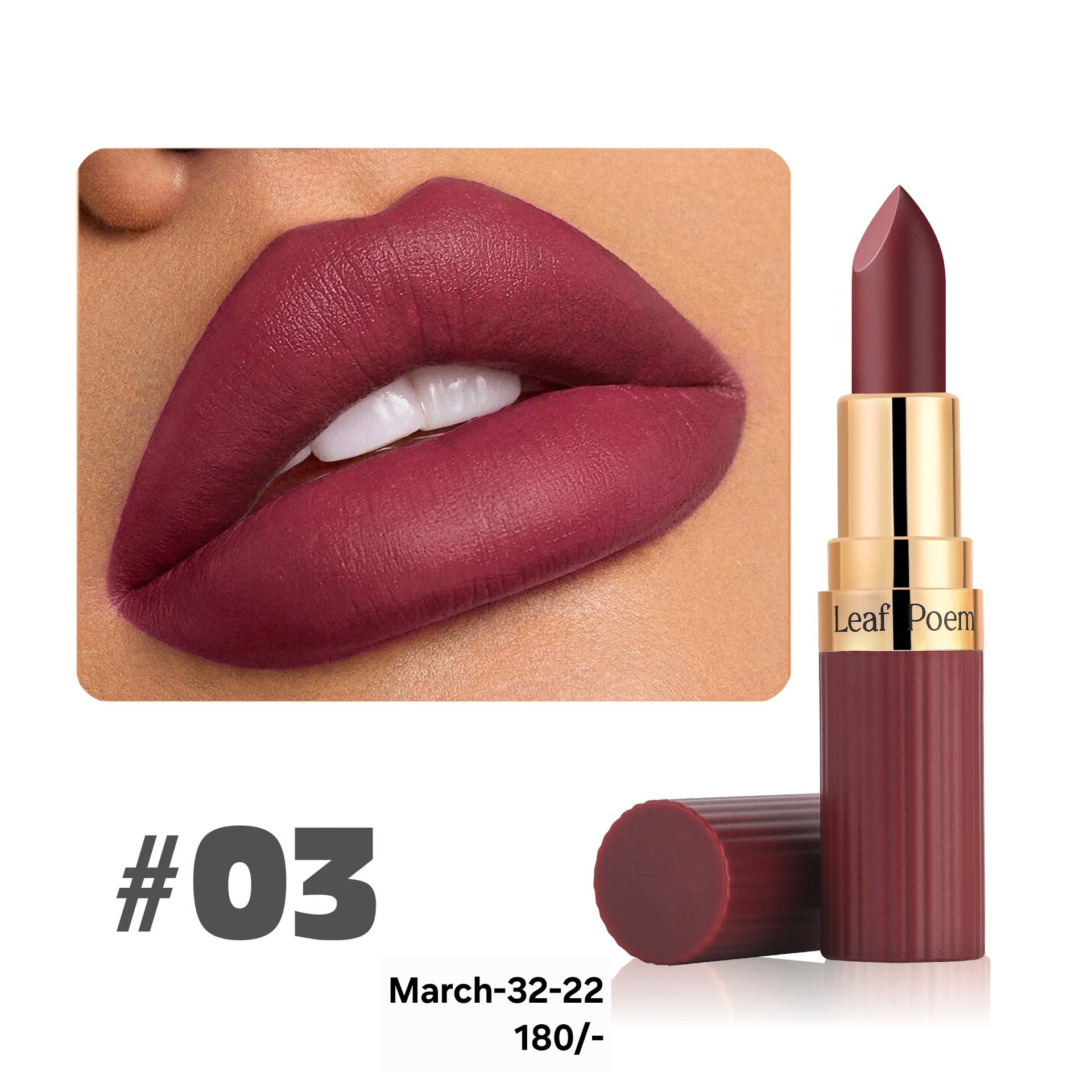 MARCH2026 SET 32 - Leaf poem glosses/lipsticks