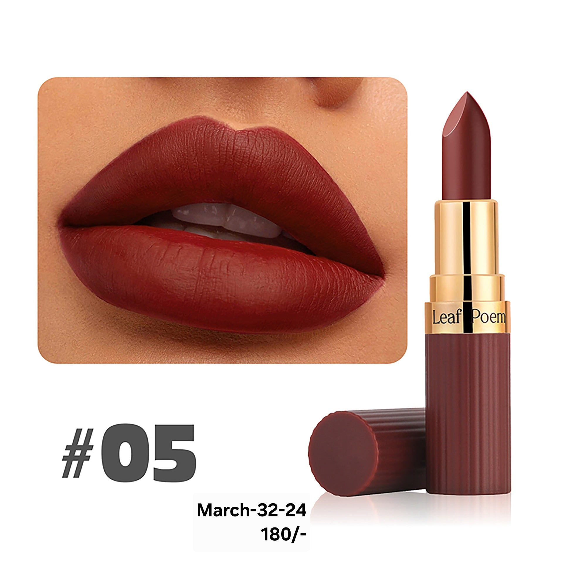 MARCH2026 SET 32 - Leaf poem glosses/lipsticks
