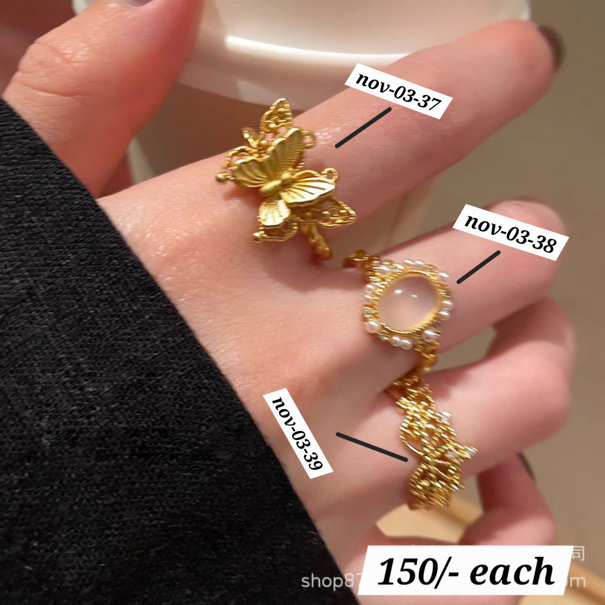 NOV26 SET 03 - OLD MONEY STYLED FINGER RINGS (ADJUSTABLE)