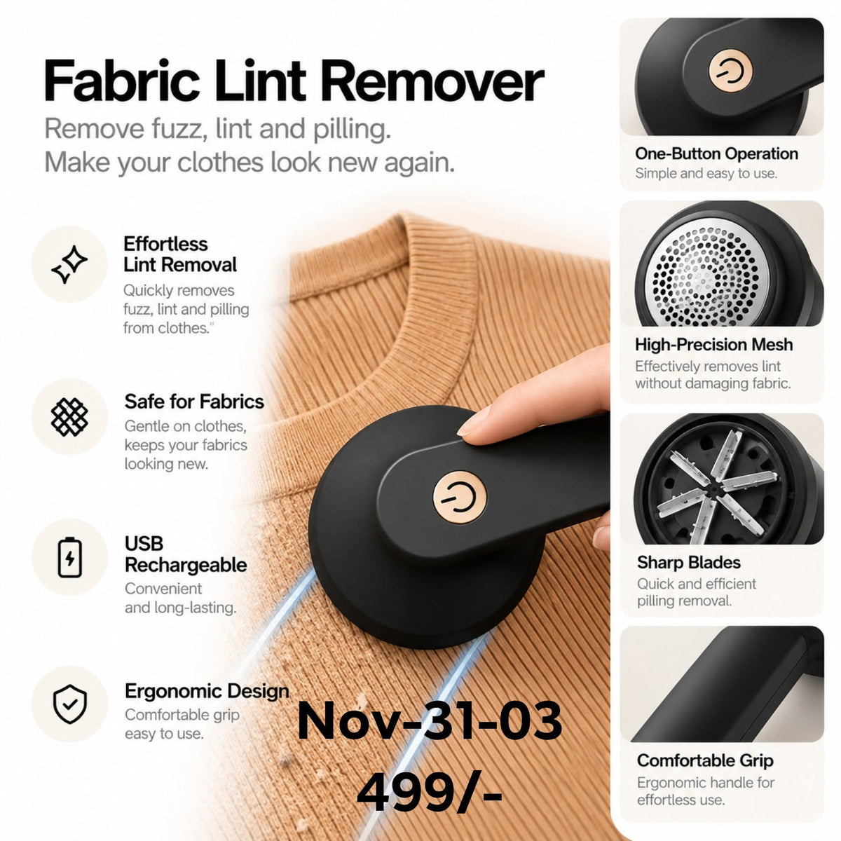 NOV26 SET 31 - LINT REMOVING TRIMMER