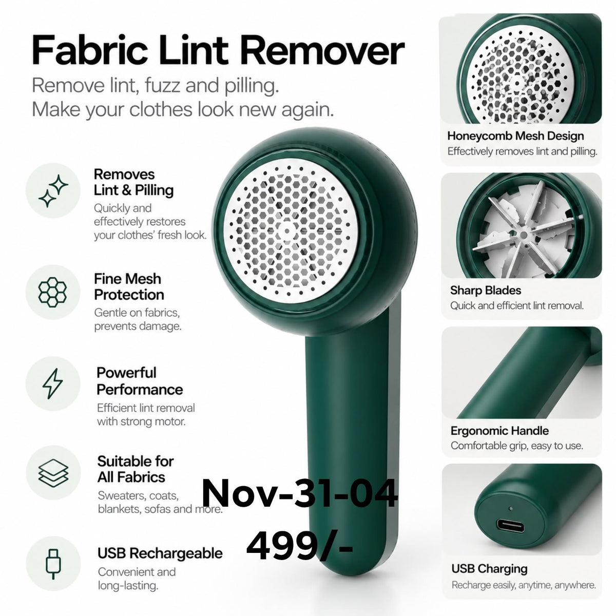 NOV26 SET 31 - LINT REMOVING TRIMMER
