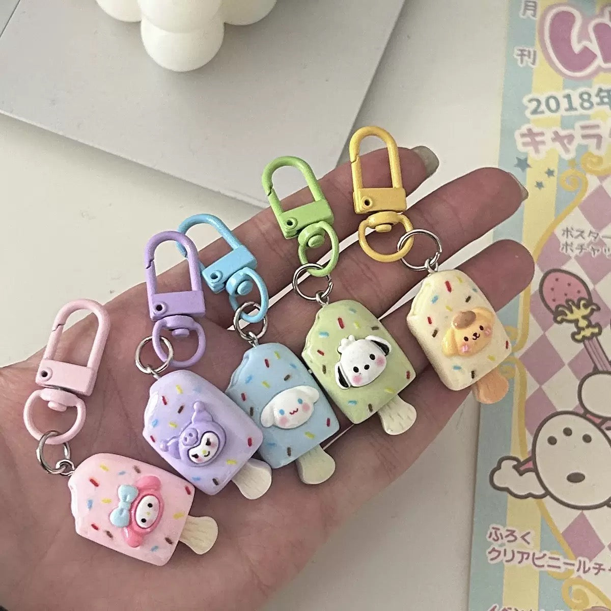 July Set 45 - Free gift kawai keychain
