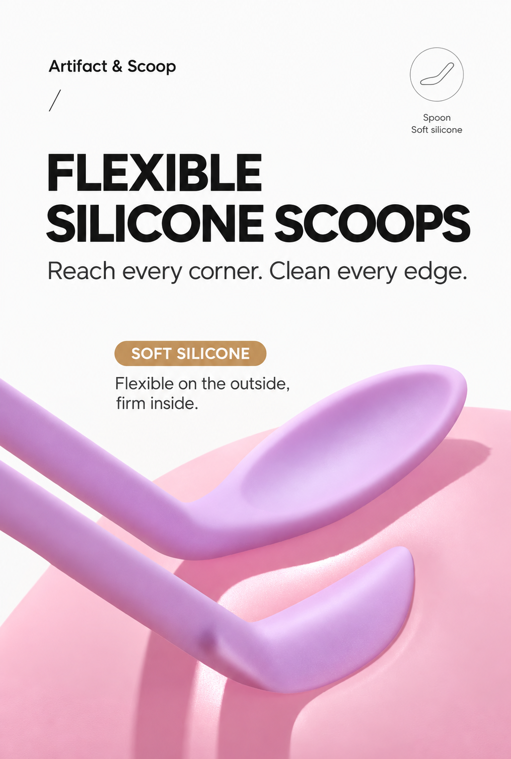SET 24 - Long-Handled Silicone Bottle Scoop