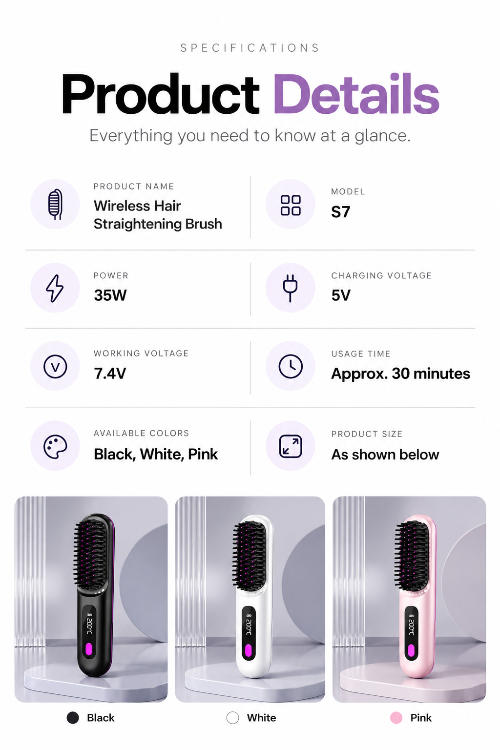 NOV26 SET 29 - PORTABLE STRAIGHTENING COMB