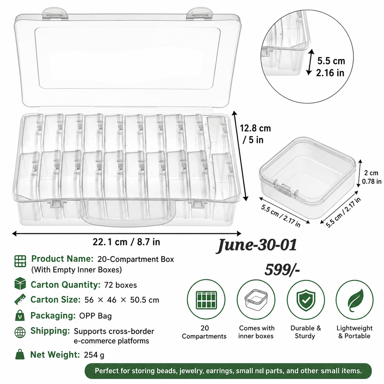 JUNE26 Set 30 - Ornaments Storage Box