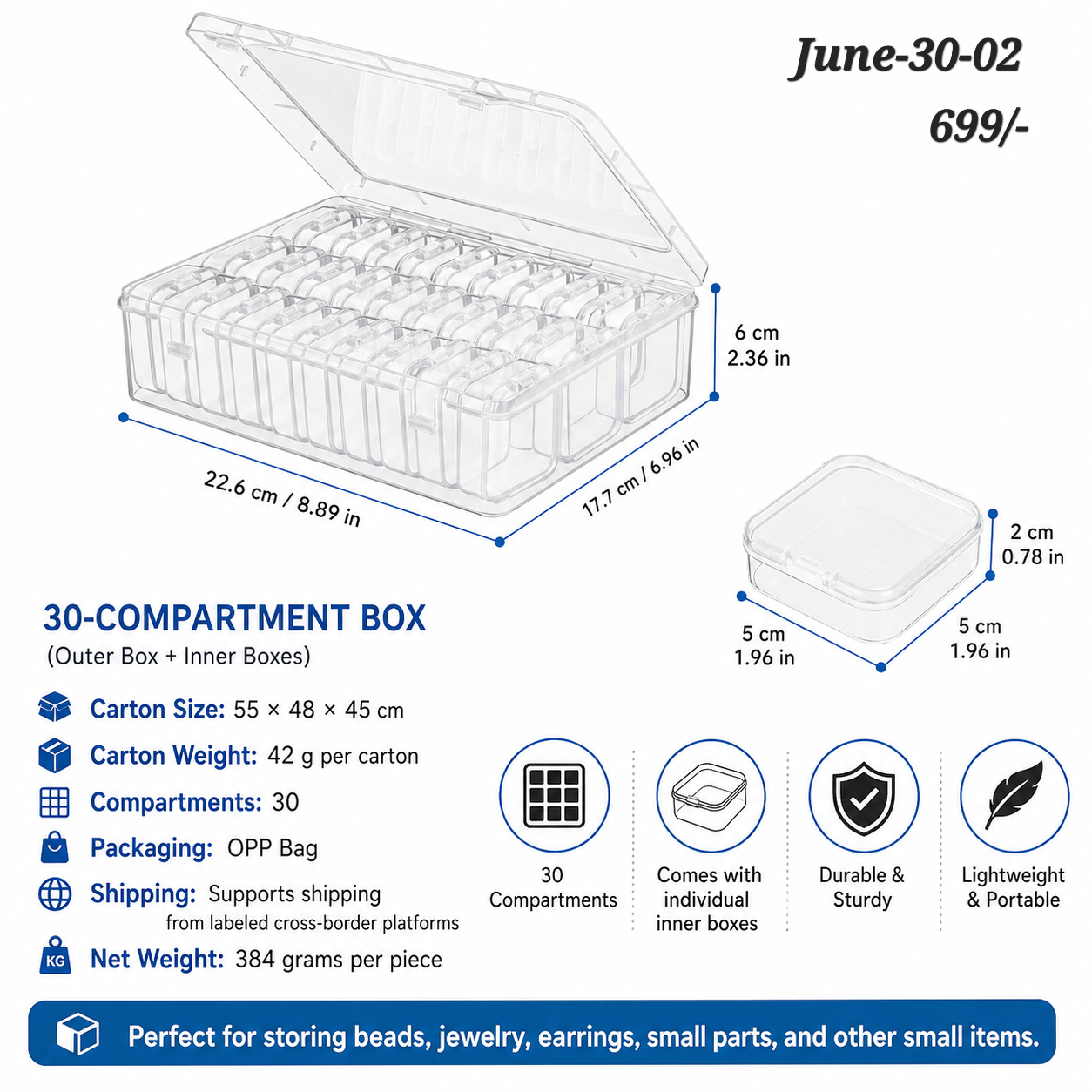JUNE26 Set 30 - Ornaments Storage Box
