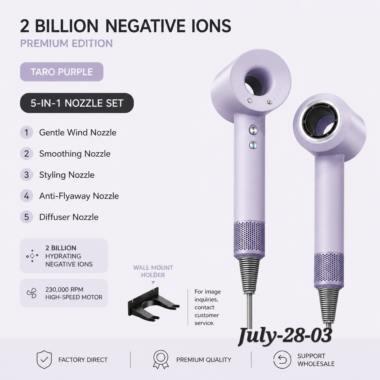 JULY26 Set 28 - Brushless hair dryer