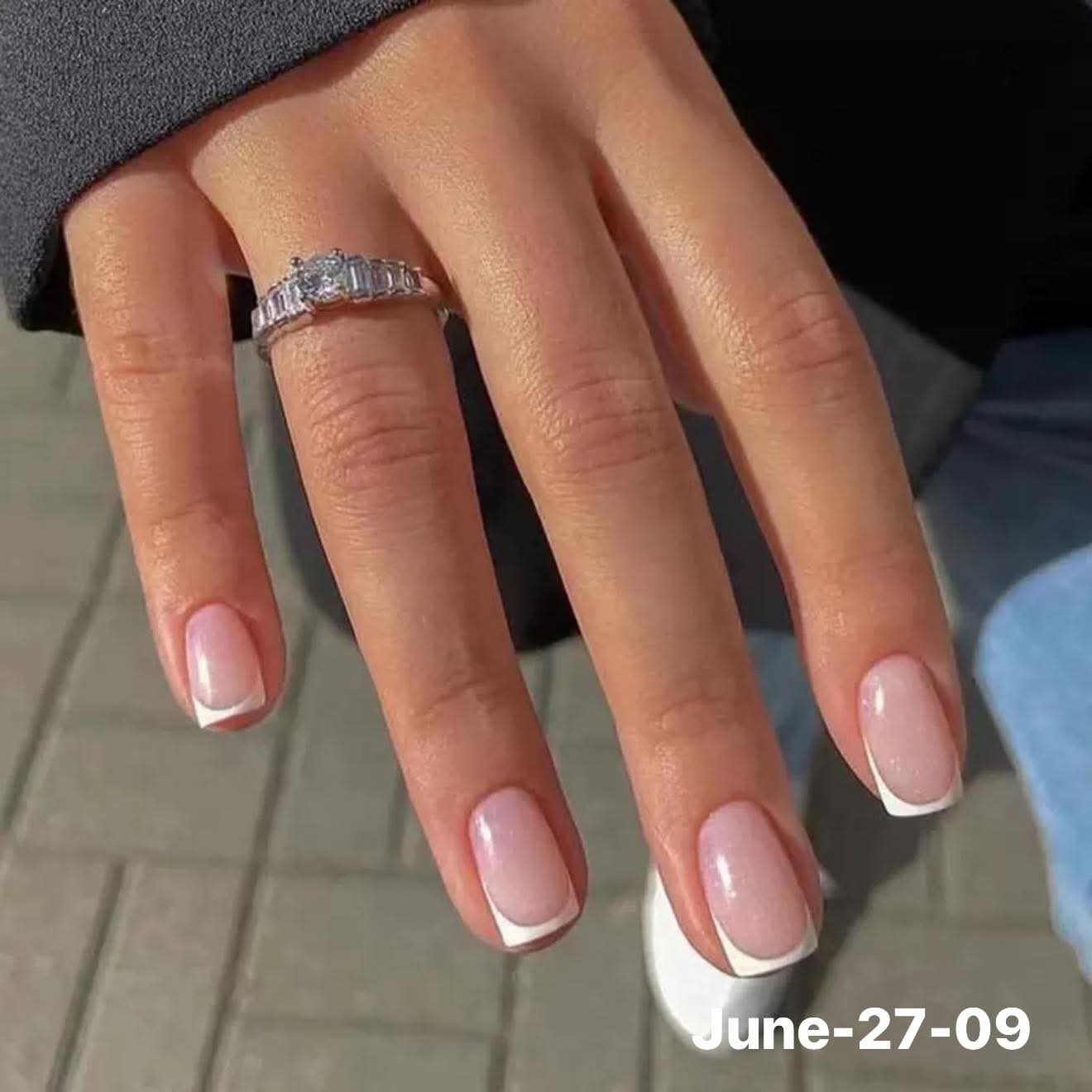 JUNE26 Set 27 - French Tip Nails