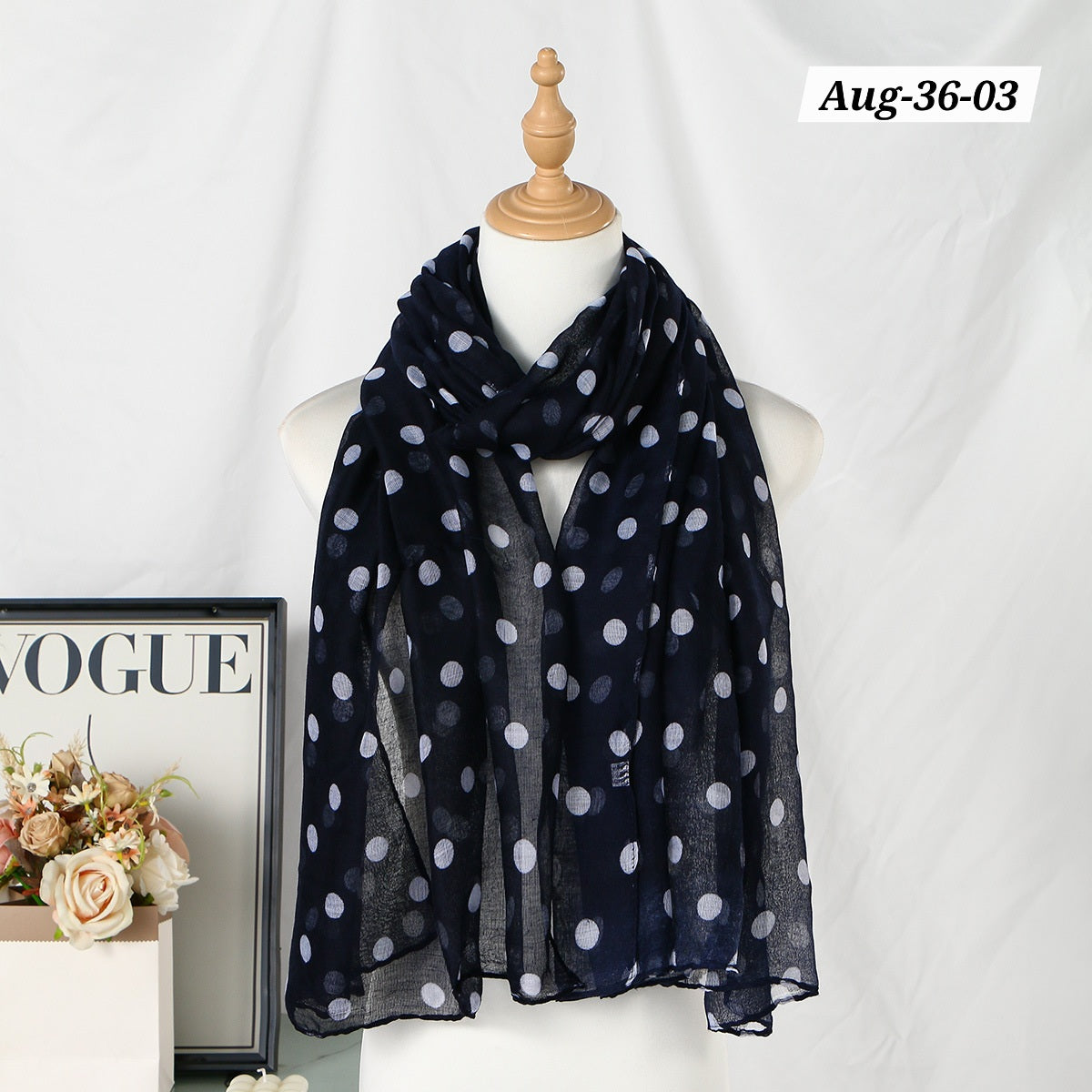 AUGUST26 SET 36 - Polka dot scarf