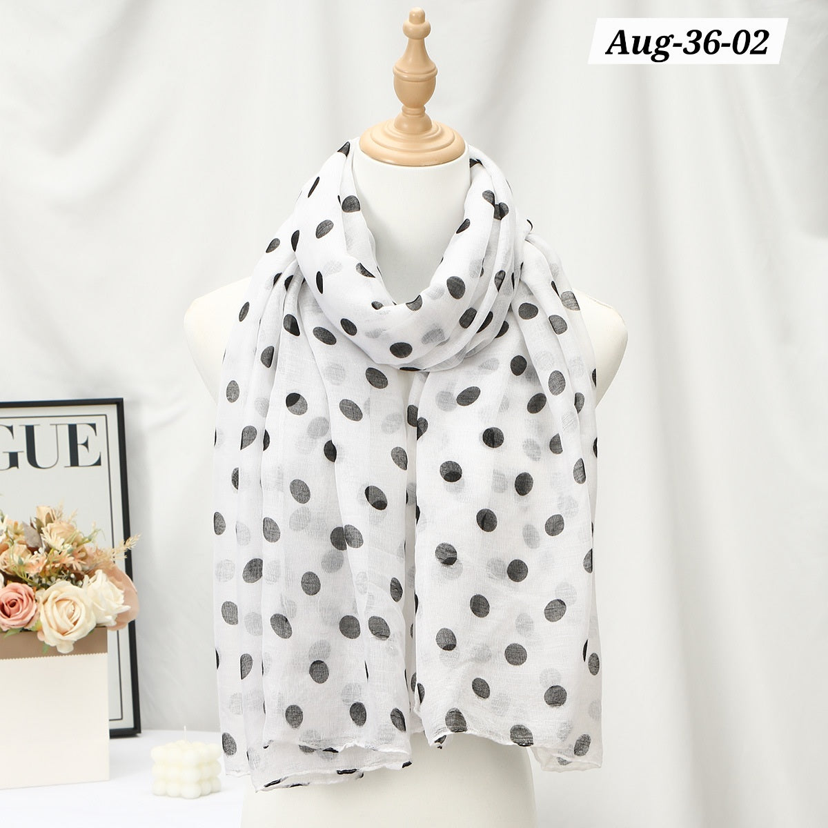 AUGUST26 SET 36 - Polka dot scarf