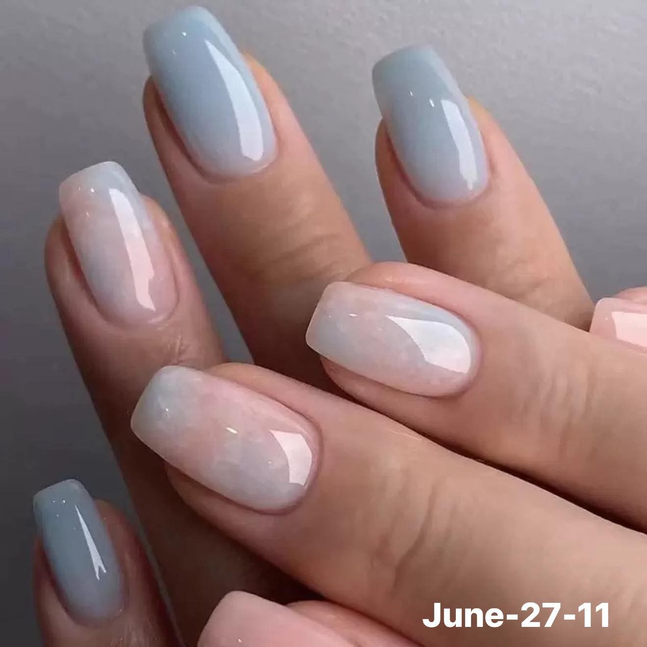 JUNE26 Set 27 - French Tip Nails