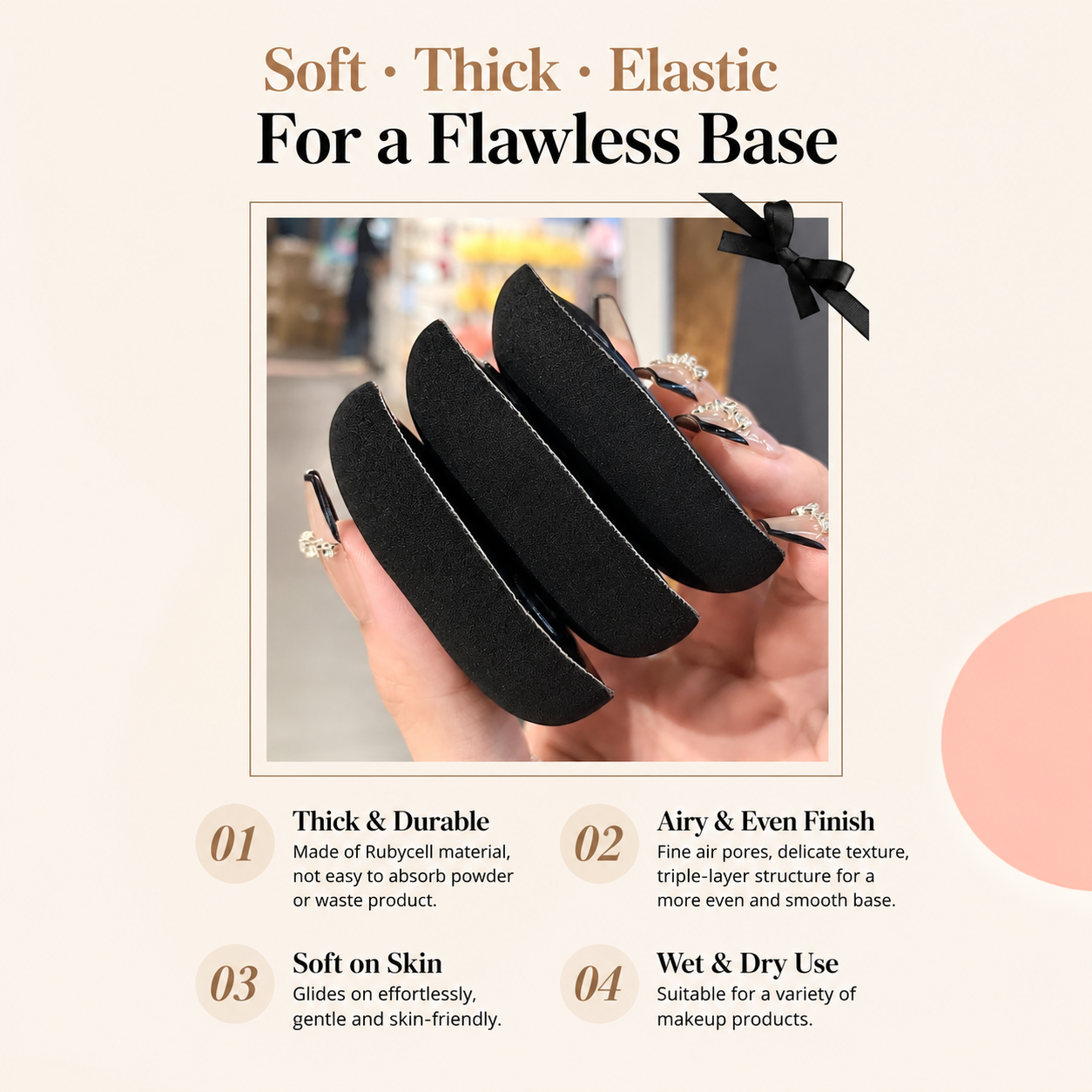 AUGUST26 SET 17 -Thick Makeup puffs (no box)