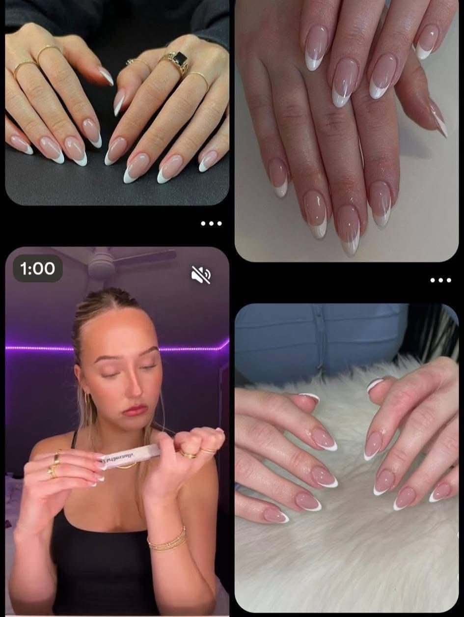 JUNE26 Set 27 - French Tip Nails