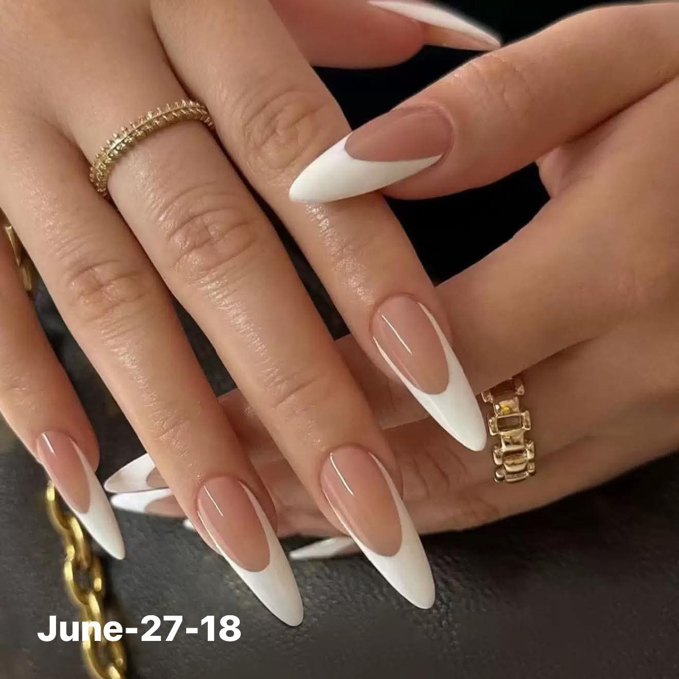 JUNE26 Set 27 - French Tip Nails
