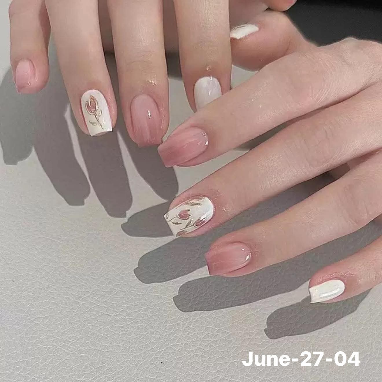 JUNE26 Set 27 - French Tip Nails