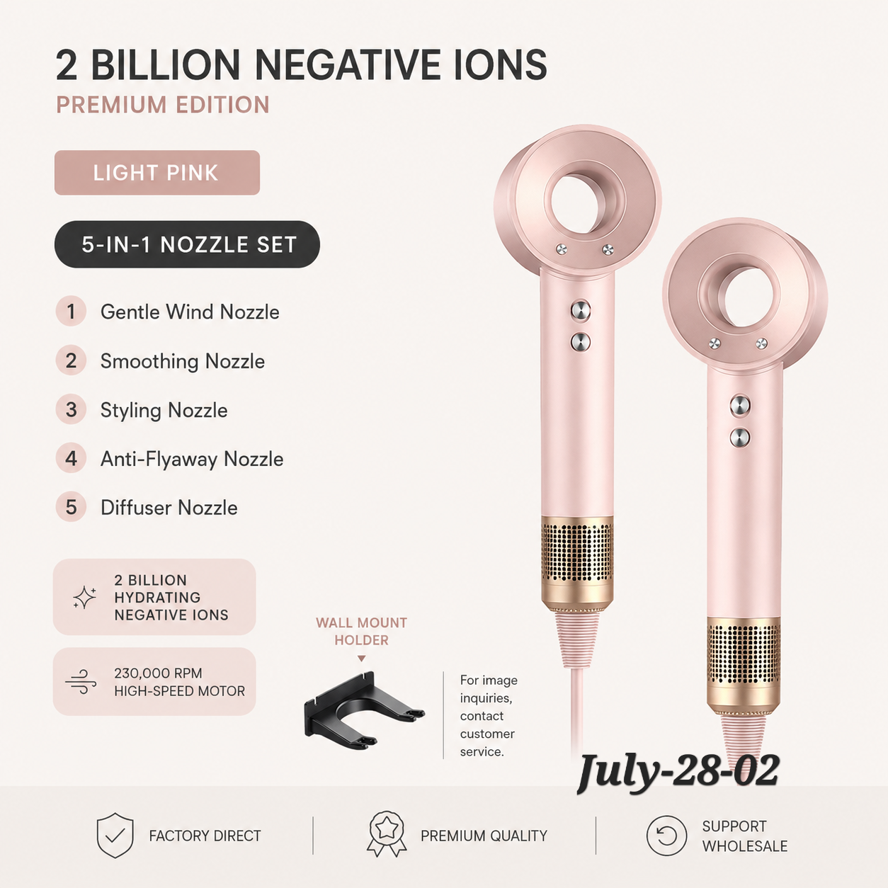 JULY26 Set 28 - Brushless hair dryer