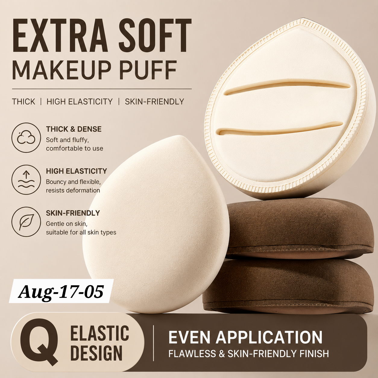 AUGUST26 SET 17 -Thick Makeup puffs (no box)